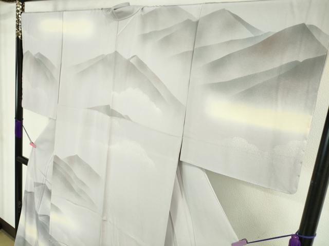 平和屋本店□極上 本加賀友禅作家 鶴見晋史 訪問着・長襦袢 山風景