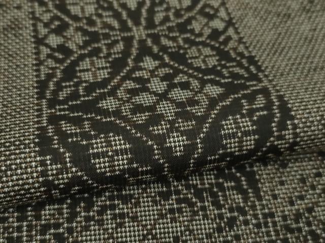 平和屋本店■極上　本場大島紬　単衣　9マルキ　七宝市松文　逸品　DZAA6378kh5 平和屋本店□極上 本場大島紬 単衣 9マルキ 七宝市松文 逸品 DZAA6378kh5