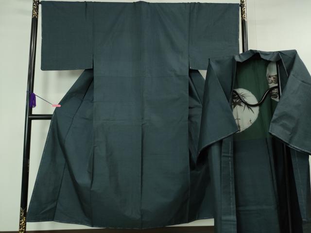 平和屋本店■極上　男性　本場大島紬　アンサンブル　長羽織　80亀甲　総詰め　羽裏・虎　逸品　未使用　DZAA6399kh5