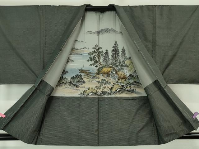 平和屋本店■極上　男性　お召　アンサンブル　逸品　未使用　DZAA6405kh5 平和屋本店□極上 男性 お召 アンサンブル 逸品 未使用 DZAA6405kh5