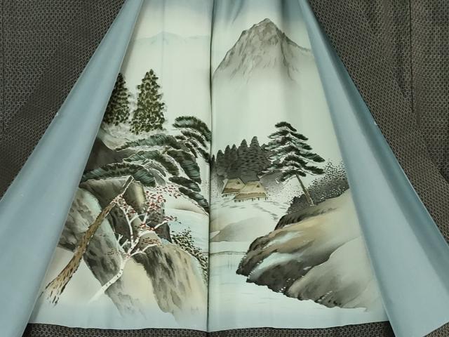 平和屋本店□極上 男性 本場大島紬 アンサンブル 長羽織・長襦袢(袷) 3