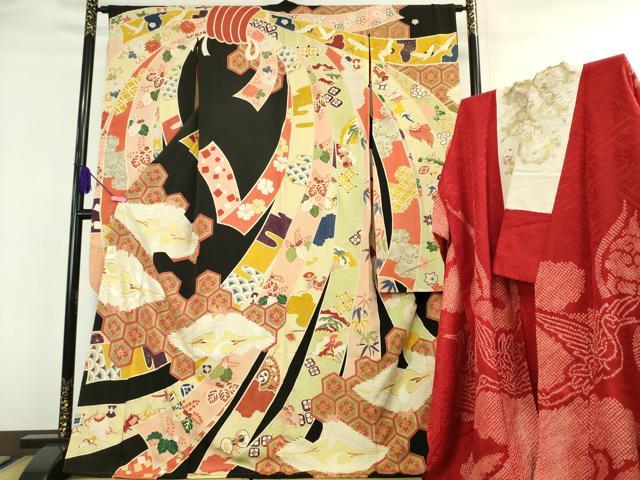 平和屋本店□極上 アンティーク 大正ロマン 振袖・長襦袢(袷・半