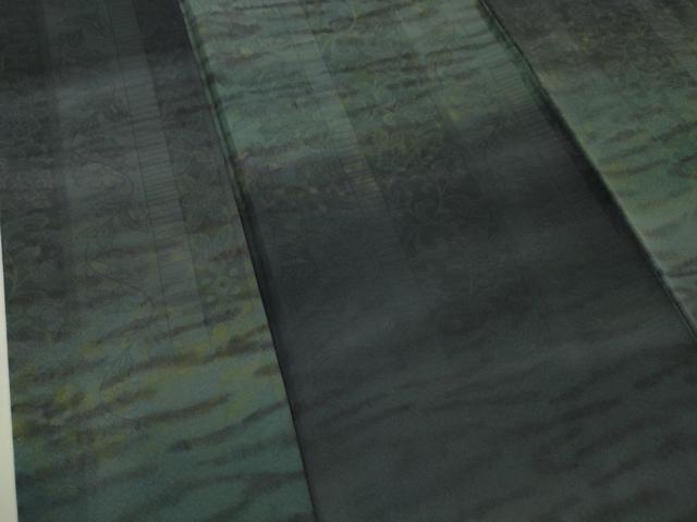 平和屋着物■極上　小紋　市松　花唐草地紋　暈し染め　逸品　DZAA7692kh5 平和屋着物□極上 小紋 市松 花唐草地紋 暈し染め 逸品 DZAA7692kh5