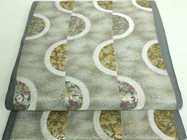 平和屋本店■極上　六通柄袋帯　貝紫染　彩献上半円模様　金銀糸　逸品　DZAA6457kh5