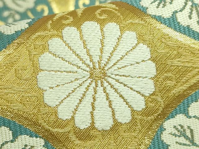 平和屋本店□極上 六通柄袋帯 唐織 七宝花文 金糸 逸品 DZAA6464kh5