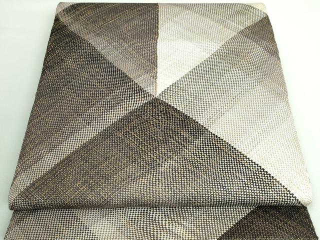 平和屋本店■極上　ひなや工房　くむ・あむ・おる　伊豆蔵明彦　組織　全通柄袋帯　金糸　逸品　DZAA6467kh5