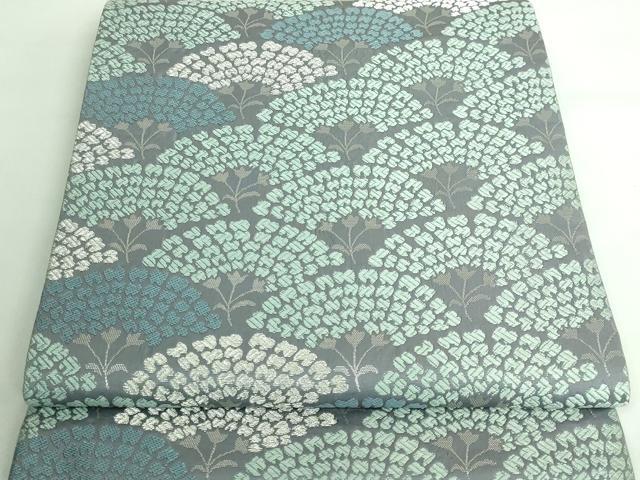 平和屋本店■極上　創業200年・7代目永治屋清左衛門　六通柄袋帯　唐織　青海波花文　銀糸　ますいわ屋扱い　逸品　DZAA6501kh5