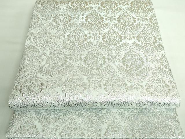 平和屋本店■極上　金彩友禅　卓越技能者・名工・和田光正　六通柄袋帯　洋花文　銀彩　逸品　新品　DZAA6517kh5