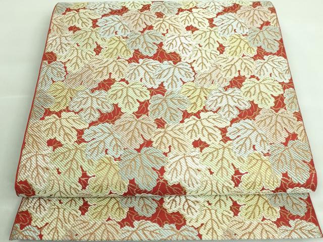 平和屋本店■極上　西陣　川島織物　六通柄　本袋帯　唐織　蔦の葉文　金糸　逸品　DZAA6533kh5