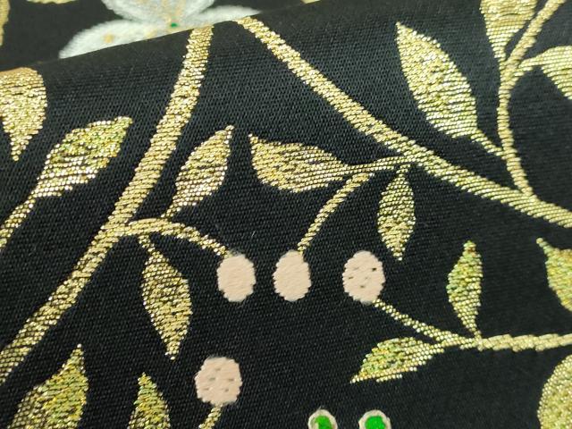 平和屋本店□極上 西陣 じゅらく謹製 六通柄袋帯 玉蟲貴人 立涌