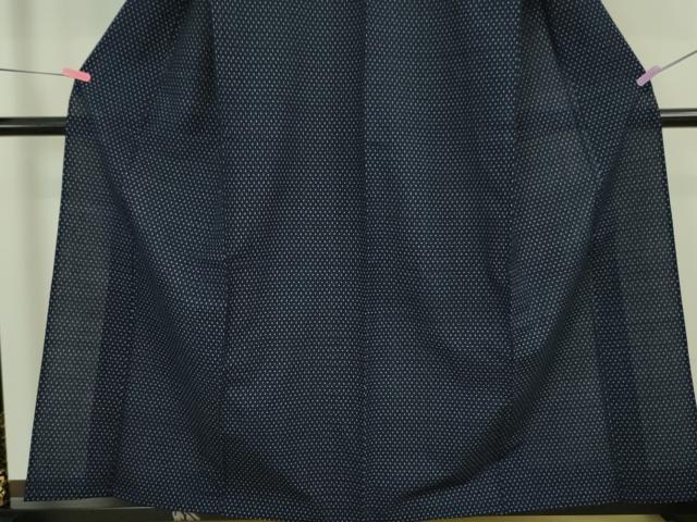 平和屋本店■希少　山藍　山村省二　久留米絣　単衣　綿　本藍　草木染　リーフレット・たとう紙付き　逸品　未使用　DZAA6557kh5