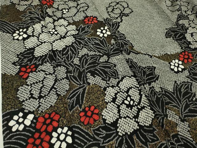 平和屋本店□極上 振袖 絞り 草花文 金彩 やまと誂製 逸品 DZAA6559kh5