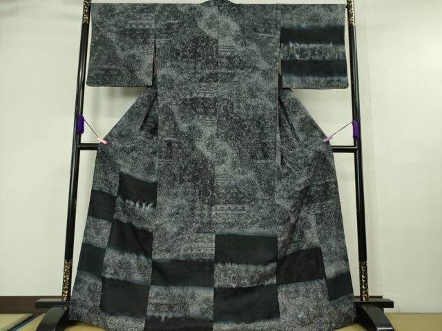 平和屋本店□極上 中国三大刺繍 スワトウ刺繍 汕頭刺繍 訪問着 藍