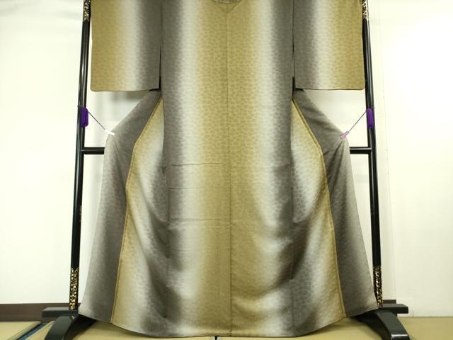 平和屋本店■極上　小紋　LEONARD　レオナード　草花地紋　暈し染め　逸品　DZAA6571kh5