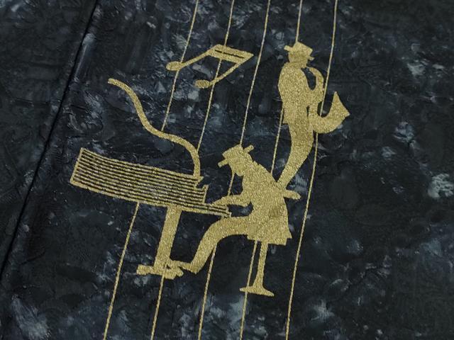 平和屋本店□極上 男性 訪問着 バンド ピアノ ドラム トランペット