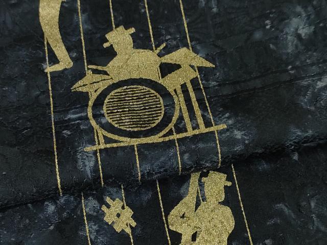 平和屋本店□極上 男性 訪問着 バンド ピアノ ドラム トランペット