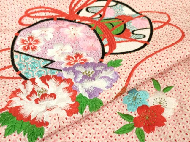 七五三　7歳　女の子　刺繍 平和屋本店□極上 七五三 女の子 7歳 祝着・襦袢(半衿刺繍)セット 総