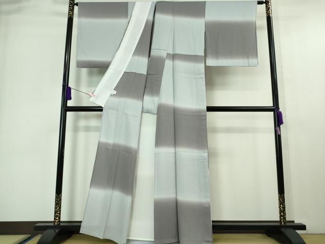 平和屋本店■希少　西陣の名門　加納幸謹製　よろけお召　単衣　市松　反端付き　逸品　DZAA6605kh5_1