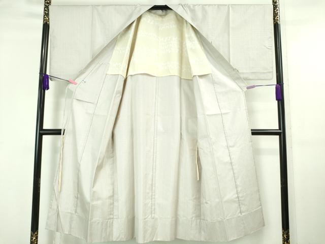 平和屋本店■極上　和装コート　本場縞大島紬　単衣　ロング丈　縞　逸品　DZAA6613kh5 平和屋本店□極上 和装コート 本場縞大島紬 単衣 ロング丈 縞 逸品