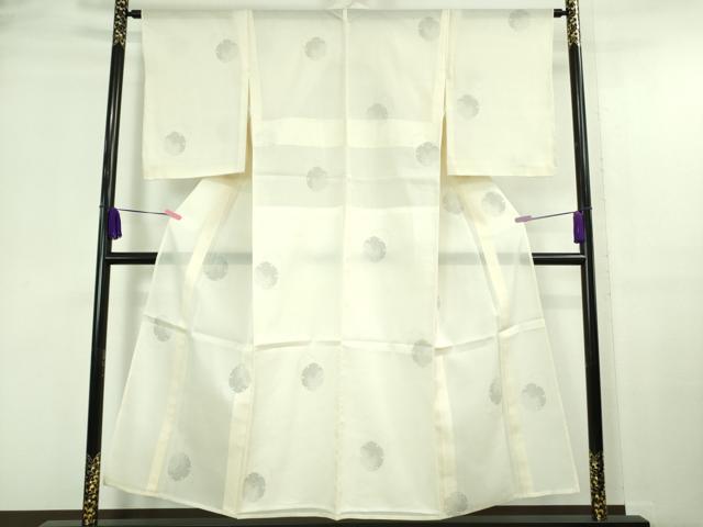 平和屋本店■極上　夏物　本場大島紬　夏大島　7マルキ　雪輪重ね　逸品　DZAA8716kh5 平和屋本店□極上 夏物 本場大島紬 夏大島 7マルキ 雪輪重ね 象牙色