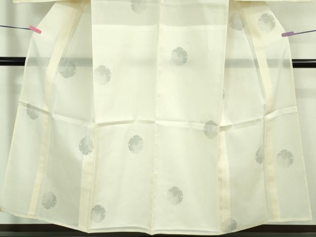 平和屋本店■極上　夏物　本場大島紬　夏大島　7マルキ　雪輪重ね　逸品　DZAA8716kh5 平和屋本店□極上 夏物 本場大島紬 夏大島 7マルキ 雪輪重ね 象牙色