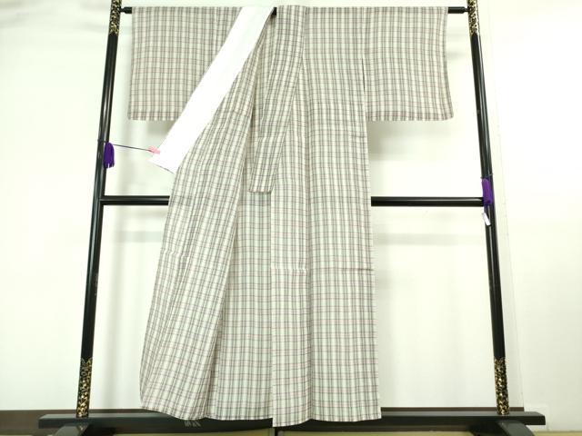 平和屋着物＊夏物 本場小千谷ちぢみ 亀甲花文 麻 逸品 AABA2484np