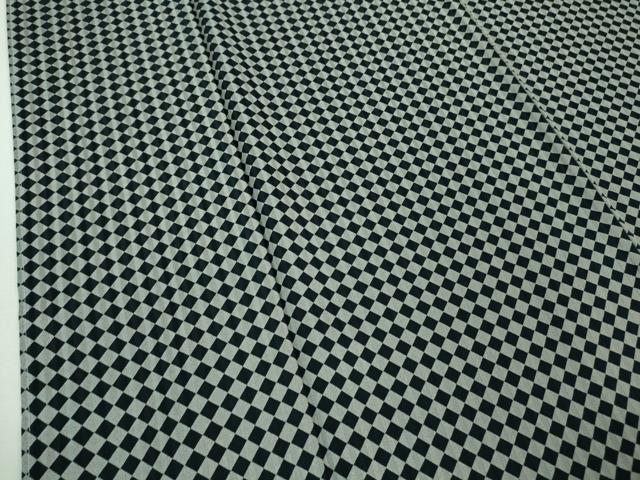 平和屋本店□極上 染色作家 斉藤三才 小紋 市松菱文 逸品 未使用