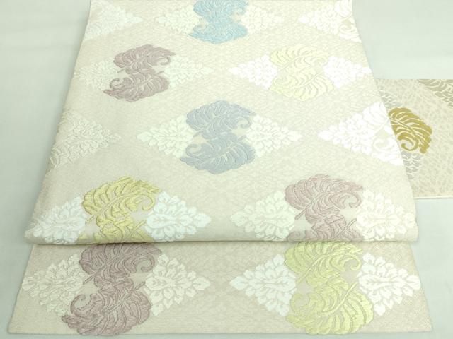 平和屋着物■極上　九寸名古屋帯　唐織　花菱文　逸品　DZAA6710kh5