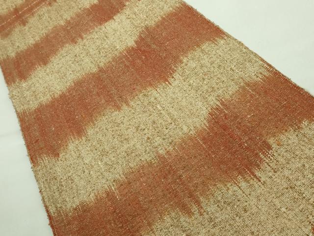 平和屋着物□極上 出羽の織座 八寸名古屋帯 横段文