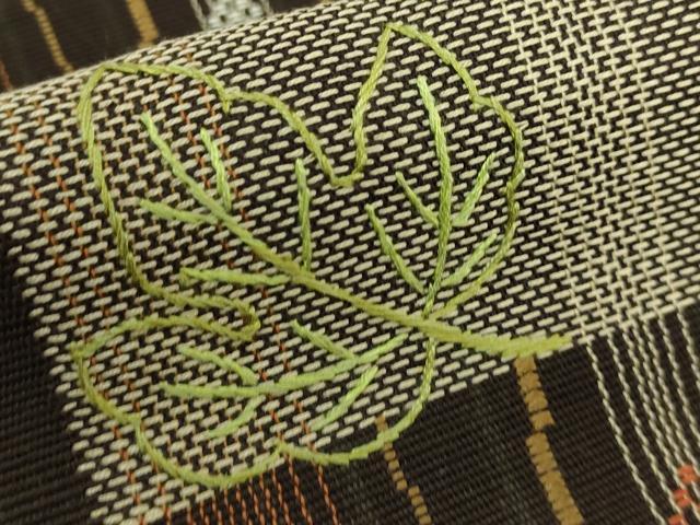 平和屋着物□極上 夏物 八寸名古屋帯 刺繍 紬地 兎 逸品 DZAA6730kh5