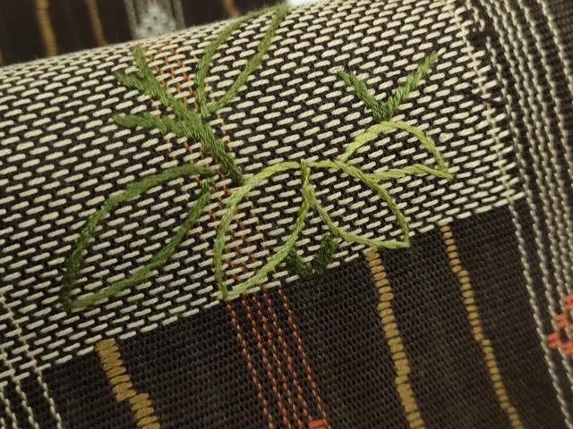 平和屋着物□極上 夏物 八寸名古屋帯 刺繍 紬地 兎 逸品 DZAA6730kh5