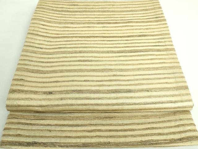 平和屋着物■極上　インド・アッサム　野蚕糸　手織　ムガシルク　全通柄袋帯　逸品　DZAA6796kh5