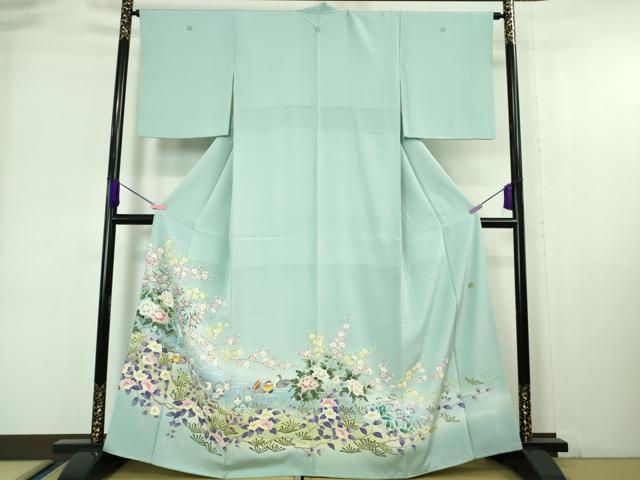 平和屋着物■極上　本加賀友禅作家　小田美知代　色留袖　新草花おしどり　暈し染め　証紙付き　逸品　DZAA6816kh5