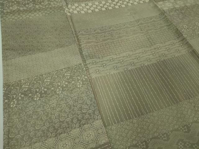 平和屋着物□極上 京の名門・菱屋六右ェ門 お召 単衣 柄二十撰 反端