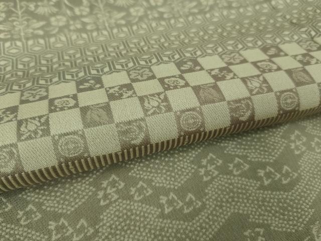 平和屋着物□極上 京の名門・菱屋六右ェ門 お召 単衣 柄二十撰 反端