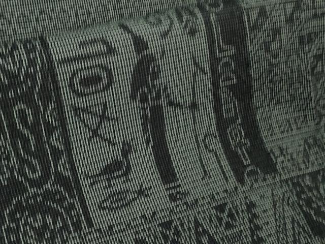 平和屋着物▽極上　本塩沢　訪問着　単衣　古代人物壁画文様　逸品　DZAA6822kh5_7