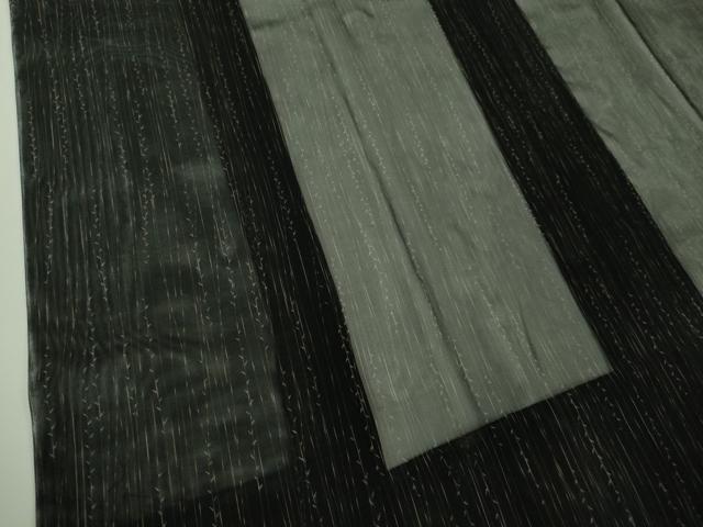 平和屋着物■極上　道中着　スリーシーズン　塵除け　ロング丈　紗　枝垂れ柳　黒地　逸品　DZAA6870kh5 平和屋着物▽極上 道中着 スリーシーズン 塵除け ロング丈 紗 枝垂れ柳