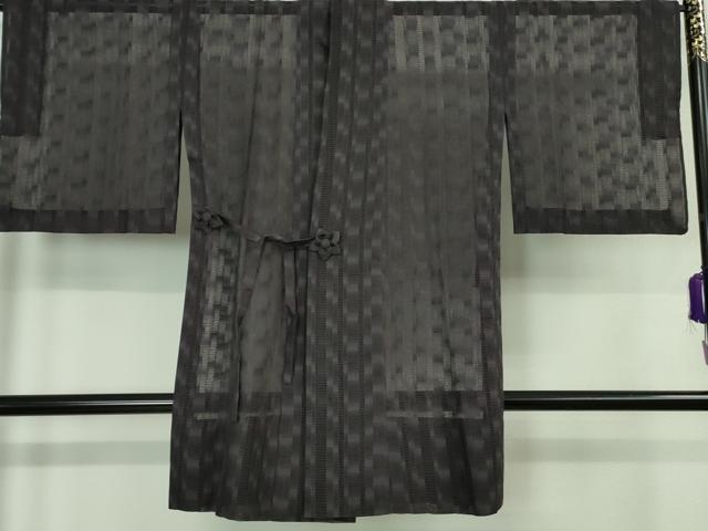 平和屋着物■極上　道中着　スリーシーズン　春夏秋　塵除け　ロング丈　紗　間道　逸品　DZAA6871kh5