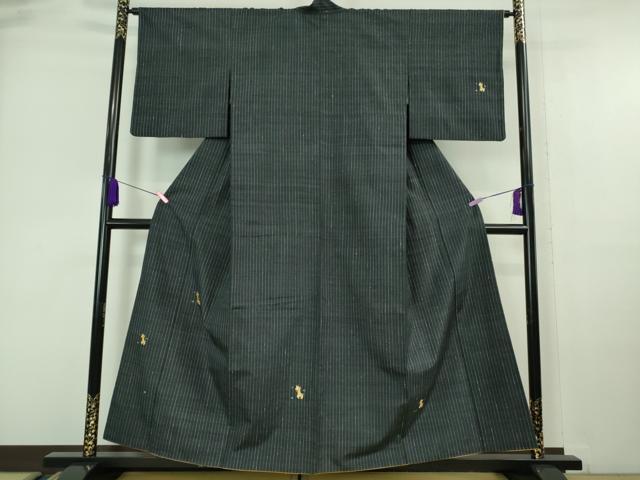 平和屋着物■極上　訪問着　紬地　刺繍　麒麟　キリン　逸品　DZAA6910kh5