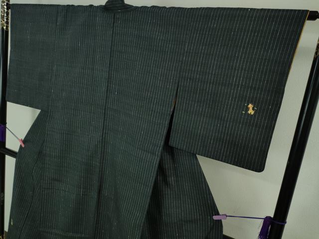 平和屋着物■極上　訪問着　紬地　刺繍　麒麟　キリン　逸品　DZAA6910kh5