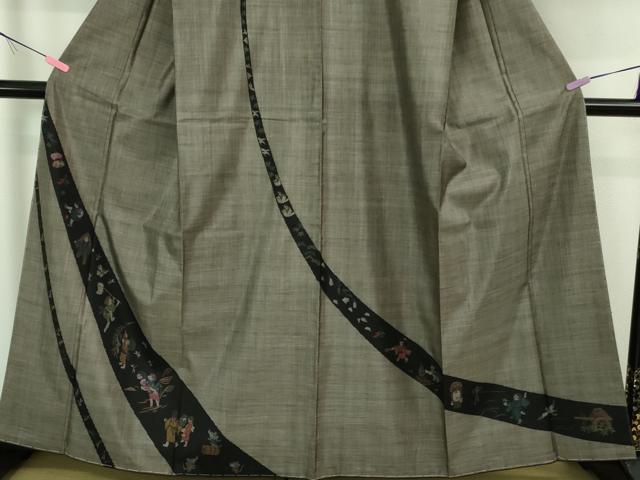 平和屋本店□極上 本場大島紬 訪問着 9マルキ 古代染色純泥染