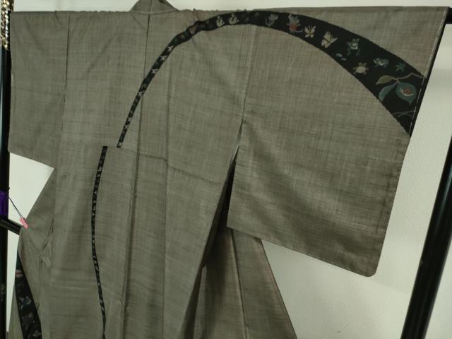 平和屋本店□極上 本場大島紬 訪問着 9マルキ 古代染色純泥染