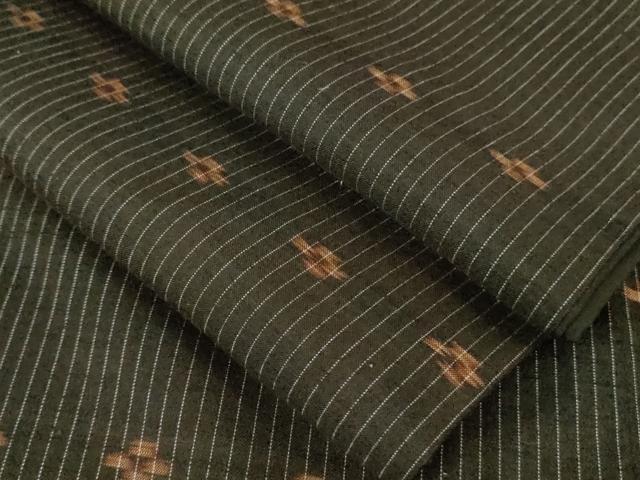 平和屋本店■極上　国指定重要無形文化財　本場久米島紬　手織　東武百貨店扱い　逸品　DZAA6915kh5