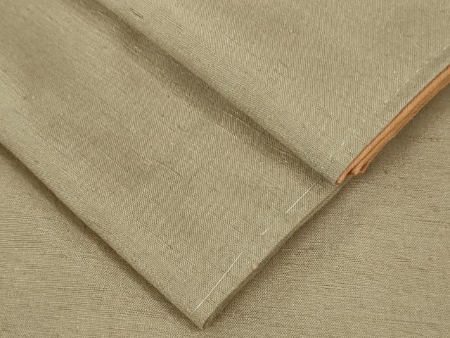 平和屋着物■極上　結城紬　色無地　枯色　逸品　DZAA6926kh5