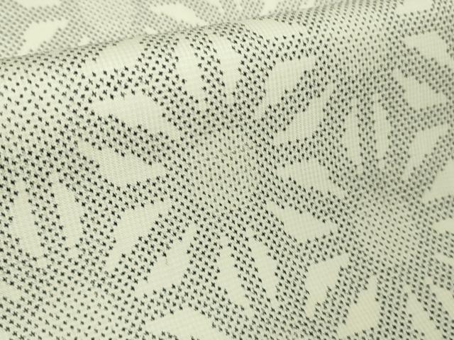 平和屋着物□極上 本場大島紬 白大島 恵大島紬織物謹製 麻の葉間道