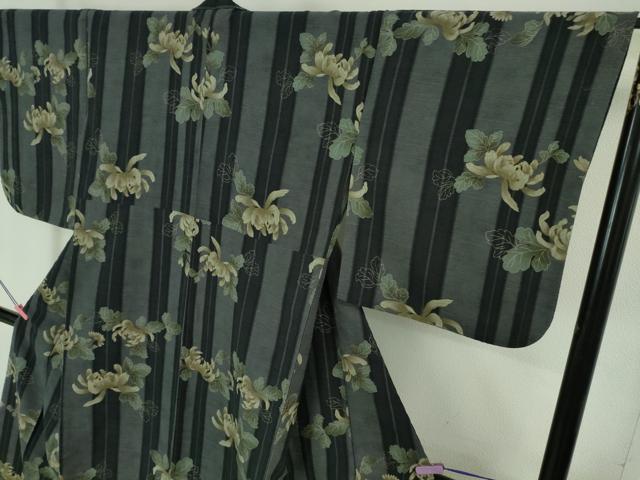 平和屋着物■極上　撫松庵　小紋　単衣　乱菊　逸品　DZAA6941kh5 平和屋着物▽極上 撫松庵 小紋 単衣 乱菊 逸品 DZAA6941kh5の通販はau