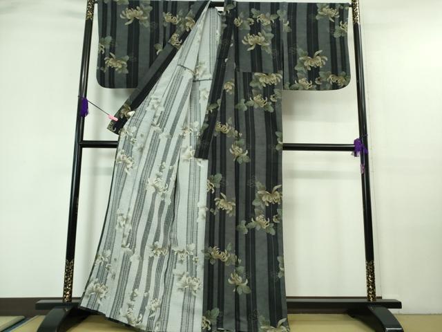 平和屋着物■極上　撫松庵　小紋　単衣　乱菊　逸品　DZAA6941kh5 平和屋着物▽極上 撫松庵 小紋 単衣 乱菊 逸品 DZAA6941kh5の通販はau