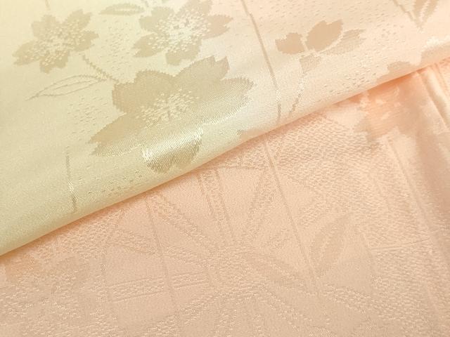 平和屋本店□振袖用長襦袢 無双仕立て 源氏車 枝垂れ桜地紋 暈し染め