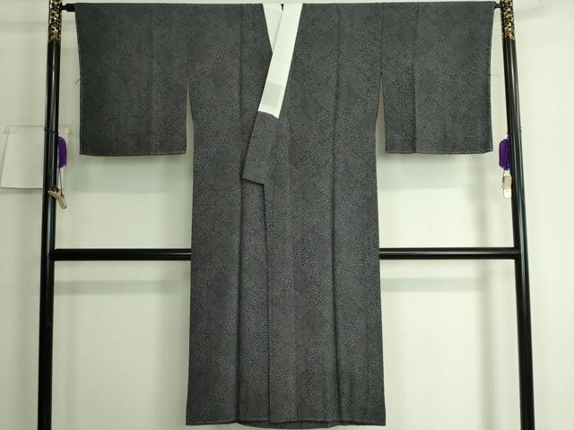 平和屋本店■上質な長襦袢　無双仕立て　江戸小紋柄　寄せ小紋柄　黒地　逸品　未使用　DZAA6981kh5