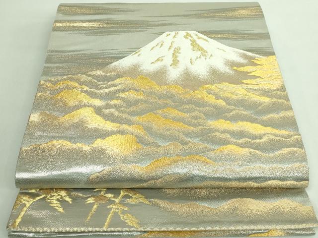 横山大観　袋帯　富士山 袋帯 横山大観 富士山 朝陽霊峰